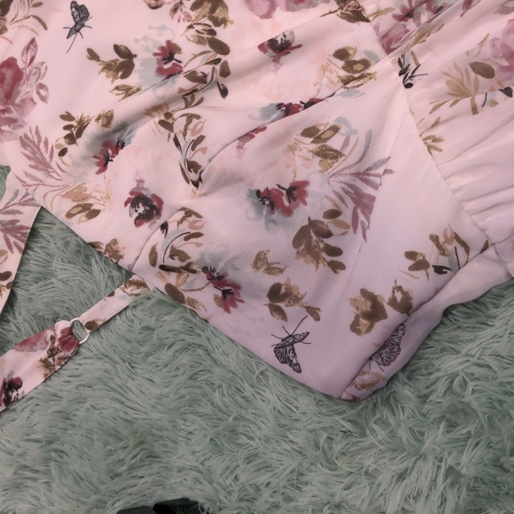 SOLD Torrid Plus Size Ethereal Maxi Princess Smocked Floral Dress Size 22 - Picture 4 of 17